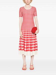 Платье миди JOSEPH из жаккардовой ткани в клетку, красный