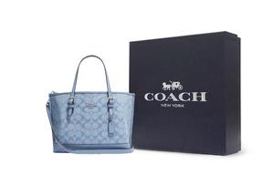COACH Сумка из ткани Молли с кожаной вставкой