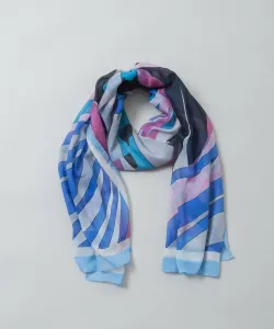 шарф с ботаническим принтом