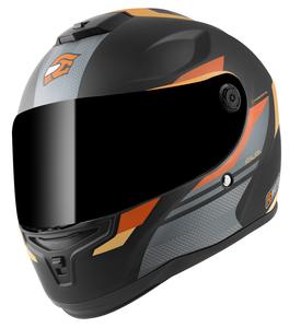 Шлем FC-Moto ff114b zeron, Black Matt/Orange