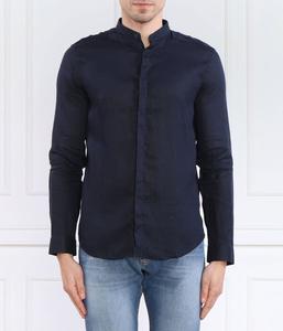 Льняная рубашка Regular fit Armani Exchange, синий