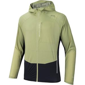 ANTA Куртка тренч мужская из коллекции Running, Wild Path Green/Ink Gray