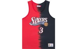 Mitchell Ness Баскетбольная майка Mitchell & Ness мужская красная черная