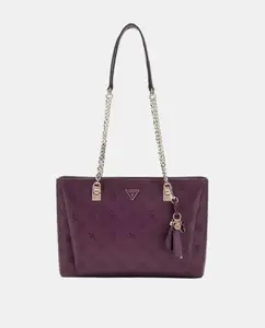 Сумка на плечо с молнией Guess, бордовый