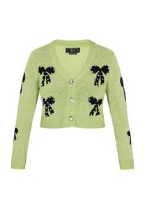 Вязаный кардиган faina, светло-зеленый