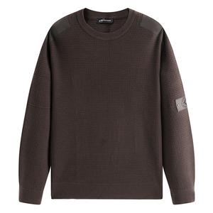 PEACEBIRD MEN Свитер мужской Chocolate 1 с круглой горловиной