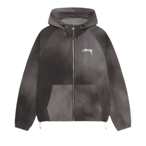 Худи Stussy Beach Shell Wave Dye Zip 'Black', черный