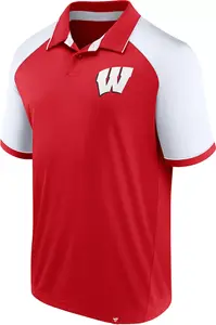 Мужская футболка-поло с логотипом Agility, красно-белая NCAA Wisconsin Badgers Fanatics