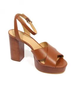 Сандалии Odette Plateau из кожи Michael Kors, коричневый