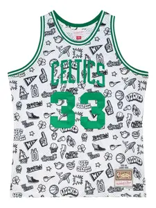Топ Doodle Swingman NBA Boston Celtics 1985-86 Larry Bird Mitchell & Ness, белый
