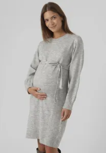Платье-Свитер newanne с длинными рукавами Mamalicious, Light Grey Melange
