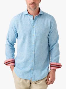 Рубашка из льняной смеси KOY, Light Blue