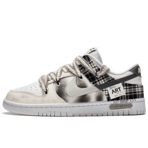 Кроссовки Nike Dunk Skateboarding Shoes Men Low-top Beige/White, цвет Off-white