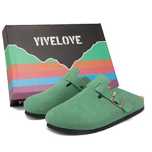 YIVELOVE Устойчивые к истиранию нескользящие тапочки с закрытым носком унисекс травянисто-зеленого цвета, цвет Grass Green