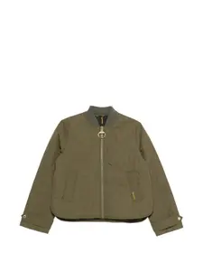 Стеганая куртка на молнии Barbour, зеленый