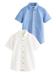 Рубашка на пуговицах классического кроя Next, цвет mottled blue/White