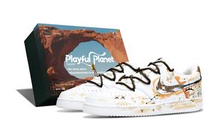 Court Vision 1 Low top мужские скейтборд кроссовки white yellow brown Nike, Sunflower