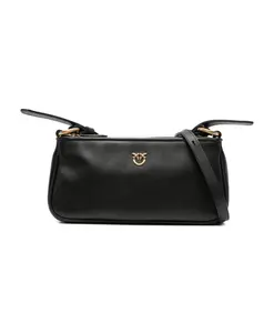 Черно-Золотая сумка через плечо Pinko, черный