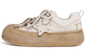 Низкие повседневные туфли женские цвета экрю TTKJ, Vintage Ecru