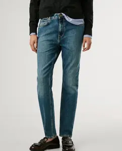 Прямые женские джинсы с высокой талией и эффектом изношенности Pepe Jeans, синий