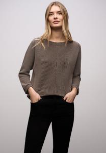 Блуза Street One TWO-TONE STRUKTUR, Braun/Dark Brown