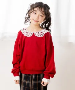 Толстовка на флисовой подкладке с кружевным воротником и манжетами Chil2, цвет Wine Red