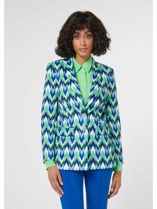MADELEINE Пиджак с принтом и воротником-шалью, королевский синий / многоцветный