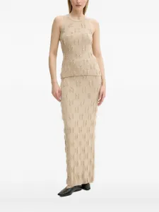 Топ без рукавов Samarla с бахромой SAMSOE SAMSOE, нейтральный