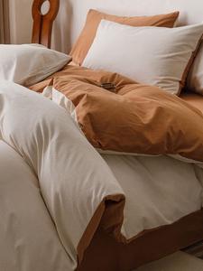 MIDO HOUSE Комплект постельного белья 1,5 м, 4 предмета, для кровати 200x230 см, 100% хлопок, цвет Xiao Tiao Jiaotang