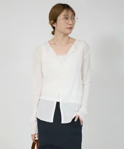 Пуловер из прозрачной махровой ткани Babylone, цвет White(10)