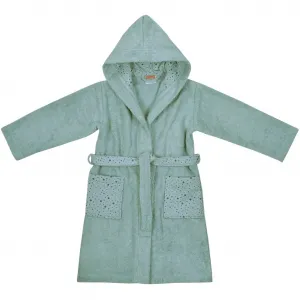 Детский халат Звезды с вышивкой, с карманами, пригодный для машинной стирки и сушки в сушильной машине Wörner, Eisblau