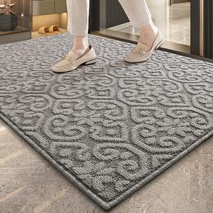 Dajiang Ковер 90х150 см для прихожей, утолщенный, грязеотталкивающий, светлый серый Kai Mu