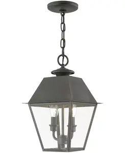 Уличный подвесной фонарь Wentworth 2, средний, 2 лампы Livex, charcoal