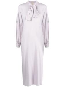 Paula платье миди с шарфом, фиолетовый