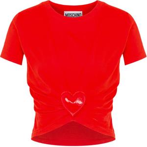 Кроп футболка с коротким рукавом MOSCHINO, красный
