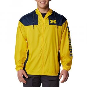 Мужская ветровка с капюшоном и молнией во всю длину Columbia Maize Michigan Wolverines Flash Challenger Omni-Shade, цвет Mic Gold