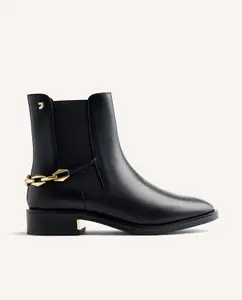 Женские челси с металлизированной цепочкой Gioseppo, черный