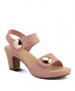 Женские сандалии на фактурной платформе DADE-WOVEN с металлическими пуговицами Patrizia, Blush