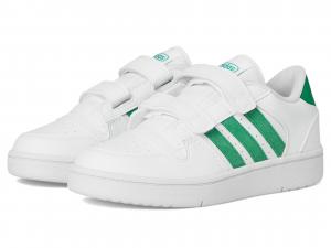Кроссовки Adidas Kids Break Start Elastic Lace Basketball Shoes, White/Green/White