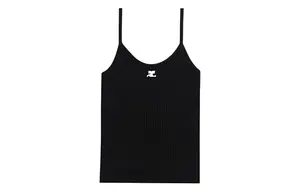 Ребристая майка Reedition Courreges, черный