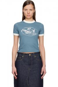 Carhartt Work In Progress Синяя футболка с контрастной отделкой, вызывающая воспоминания