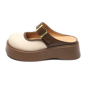 Тихие, износостойкие сандалии с закрытым носком для женщин ZHR, Beige Brown