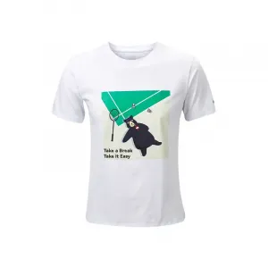 Унисекс футболка для бадминтона Kawasaki, белый