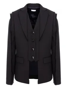 Блейзер Hilda с бахромой Cuanna, черный