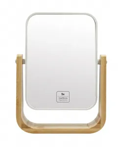 Косметическое зеркало из бамбука с увеличением 5x Parsa