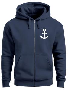 Neverless Толстовка с молнией 'Anker' в цвете Navy