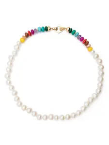 Колье Foundation из желтого золота с жемчугом и бусинами Harwell Godfrey, золотой