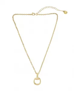 Золотая подвеска в виде студенческого звена Steve Madden, gold