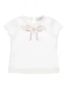 Футболка с бантом Monnalisa, белый