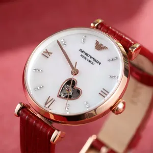 Женские часы Machine EMPORIO ARMANI, brown red strap